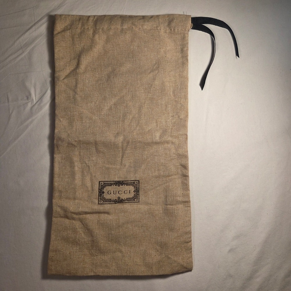 Gucci 100% Cotton Drawstring‎ Dust Bag, 8"x15"